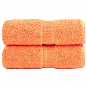 Soap Towel Set of 2 Orange 100% Cotton 11.8 x 11.8 in