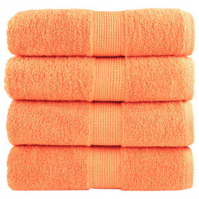 Soap Towel Set of 4 Orange 100% cotton 12 x 12 in Soap ...