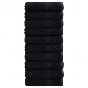 Shower Towel Set of 10 Black 100% cotton 27.6 x 55.1 in