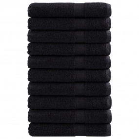 Towel Set of 10 Black 100% Ring-spun Cotton XXL Towel
