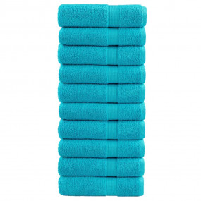 Shower Towel Set of 10 Turquoise 100% cotton 27.6 x 55....