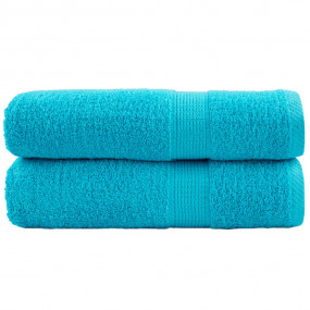 Bath Towel Set of 2 Turquoise 100% cotton Large Bath To...