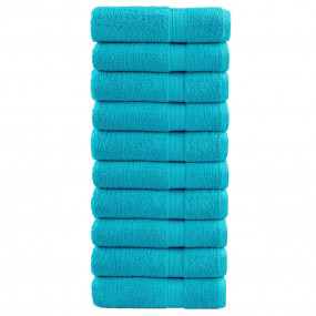 Bath Towel Set of 10 Turquoise 100% ring-spun cotton
