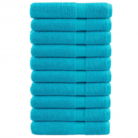 Sauna Towel Set of 10 Turquoise 100% cotton 31.5 x 78.7...