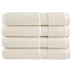 Towel Set of 4 Cream 100% Cotton XXL Tough Bath Towel