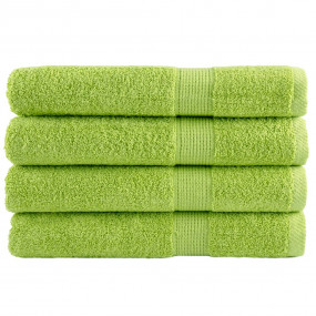 Sauna Towel Set of 4 Apple green 100% ring-spun cotton