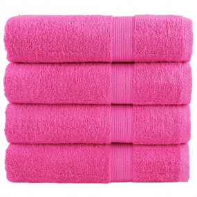 Bath Towel Set of 4 Pink 100% cotton Large Bath Towel