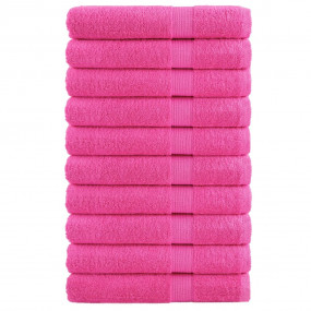 Towel Set of 10 Pink 100% cotton 39.4 x 78.7 in Towel