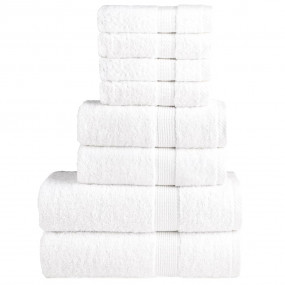 Towel Set White 100% Cotton Different sizes - Guest, Ha...