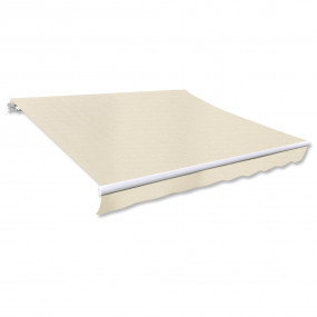 Awning Top Cream Polyester 19.7 x 9.8 ft UV-resistant m...