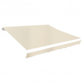 Side Awning Cream Polyester Large Retractable Rectangul...