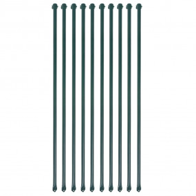 Garden Post Set of 10 Green Metal 3.3 ft Durable Garden...