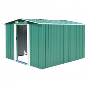 Garden Shed Green Galvanized steel 101.2 x 117.3 x 70.1...