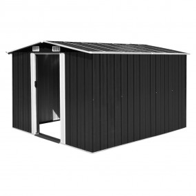 Garden Shed Anthracite Galvanized Steel Large Sliding C...