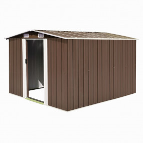Garden Shed Brown Galvanized steel 101.2 x 117.3 x 70.1...