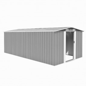 Garden Shed Metal Grey Galvanized Steel 101.2 x 192.3 x...