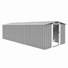 Garden Shed Grey Galvanized Steel Large Garden Shed Rec...