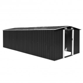 Garden Shed Anthracite Galvanized Steel 101.2 x 228.3 x...