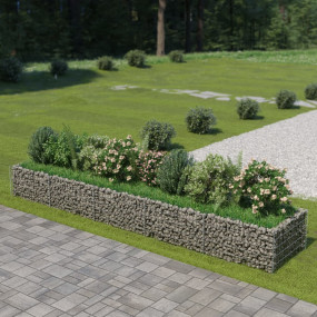 Gabion Raised Bed Silver Galvanized steel 177.2 x 35.4 ...