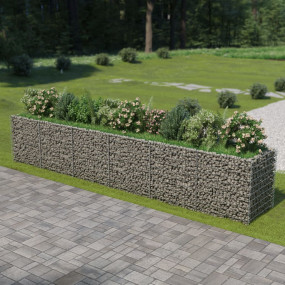 Gabion Raised Bed Silver Galvanized steel 21.3x35.4x39....