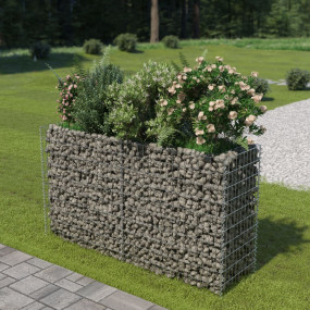 Gabion Raised Bed Silver Galvanized Steel 70.9x19.7x39....