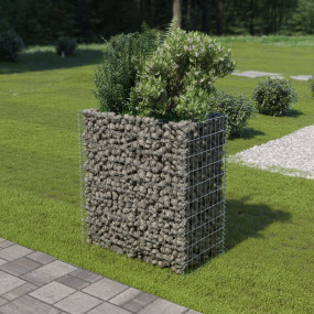 Gabion Raised Bed Silver Galvanized Steel 35.4x19.7x39....