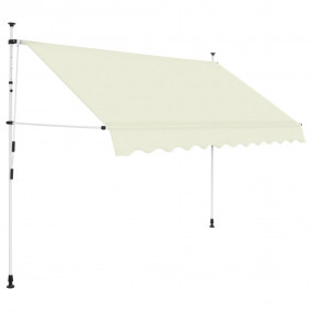 Retractable Awning Cream Polyester with PU coating, Ste...
