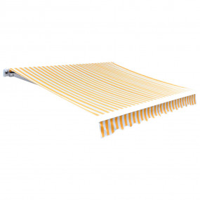 Awning Orange and white Polyester with PU coating 14.8f...
