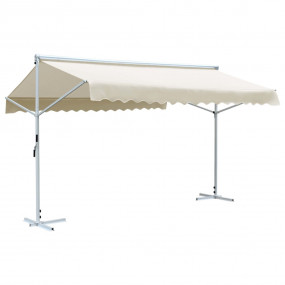 Awning Cream Polyester fabric with PU coating and powde...