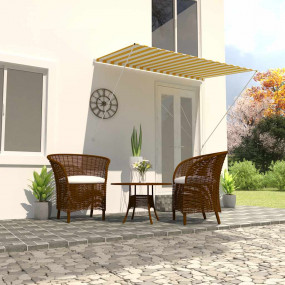 Awning Yellow and White