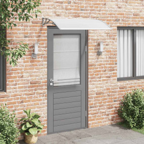 Door Canopy Grey and Transparent Polycarbonate, ABS, Al...