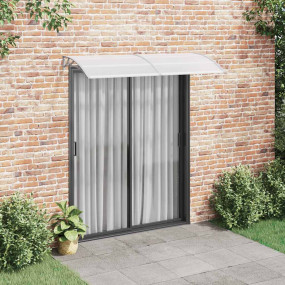 Door Canopy Gray and Transparent