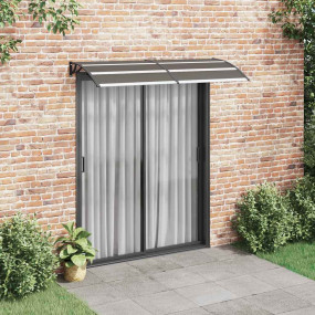 Door Canopy Black Polycarbonate sheets and ABS brackets