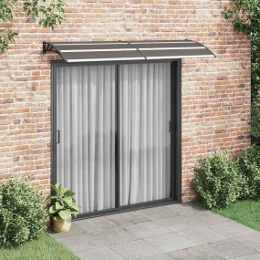 Door Canopy Black Polycarbonate sheets 94.5 x 29.5 in R...