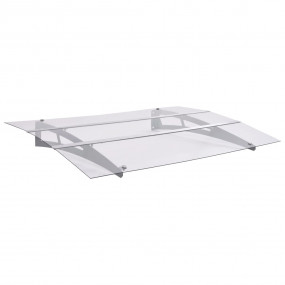 Door Canopy Silver brackets and transparent sheets