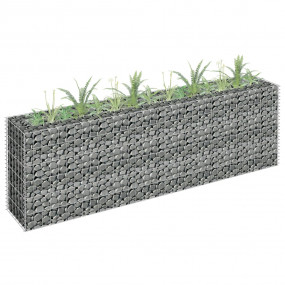 Gabion Raised Bed Silver Galvanized steel 70.9 x 11.8 x...