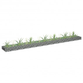 Gabion Raised Bed Silver Galvanized Steel 106.3 x 11.8 ...