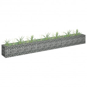Gabion Raised Bed Silver Galvanized steel 106.3 x 11.8 ...