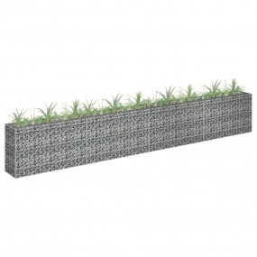Gabion Raised Bed Silver Galvanized steel 141.7 x 11.8 ...