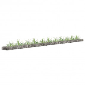 Gabion Raised Bed Silver Galvanized steel Large Sturdy