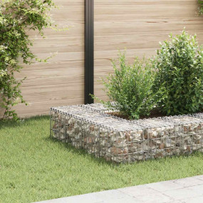 Gabion Raised Bed Silver Steel wire 11.8x11.8x11.8 in D...
