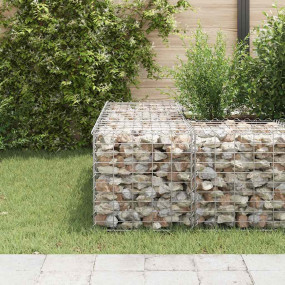 Gabion Raised Bed Silver Steel wire 19.7 x 19.7 x 19.7 ...