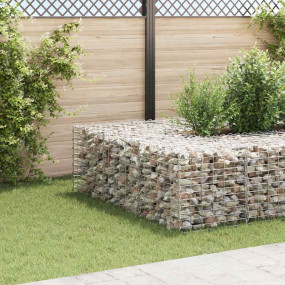 Gabion Raised Bed Silver Steel wire 23.6 in