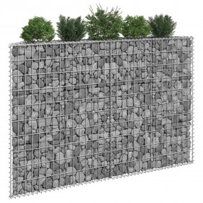 Gabion Raised Bed Silver Galvanized Steel 59.1 x 7.9 x ...