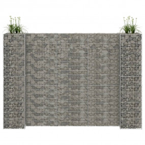 Gabion Planter Silver Steel Wire Large Durable Gabion P...