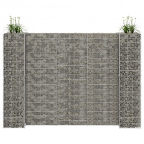Gabion Planter Silver Steel wire Large Heavy Weight End...