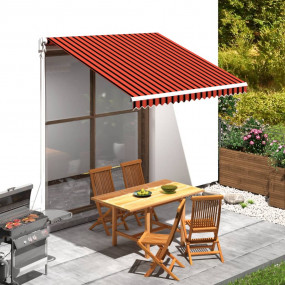 Awning Orange and brown Polyester with PU coating 9.8 x...