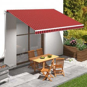 Awning Orange and brown Polyester with PU coating 177.2...