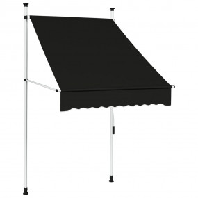 Retractable Awning Anthracite Steel 39.4 in wide, 47.2 ...