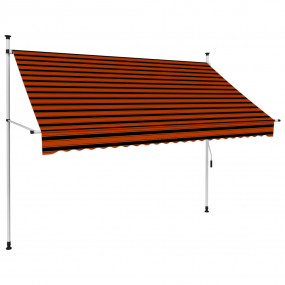 Retractable Awning Orange Polyester with PU coating 98....